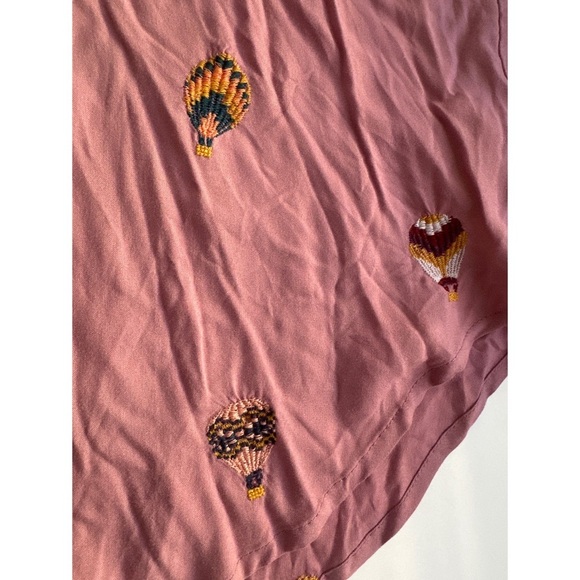 Anthropologie Hot Air Balloon Embroidered Long Sleeve Button Down Shirt - Picture 9 of 14